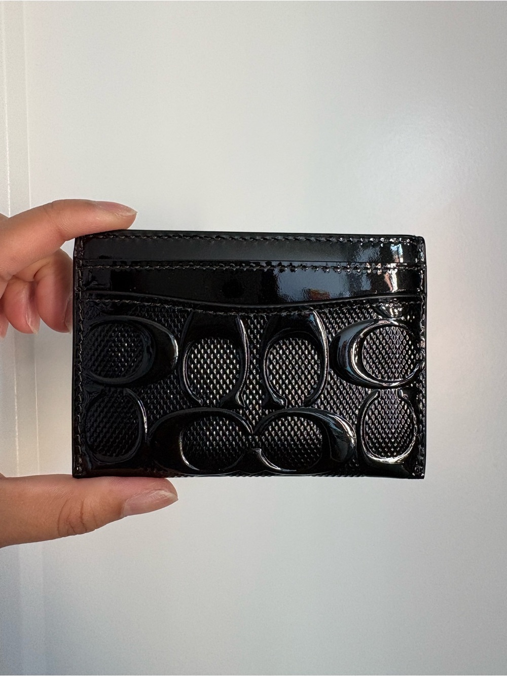 COACH Signature Leather Essential
Card Case Black